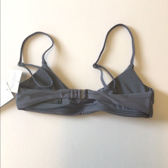 Zara Blue Gray Bikini Top Sz Small - Picture 3 of 5